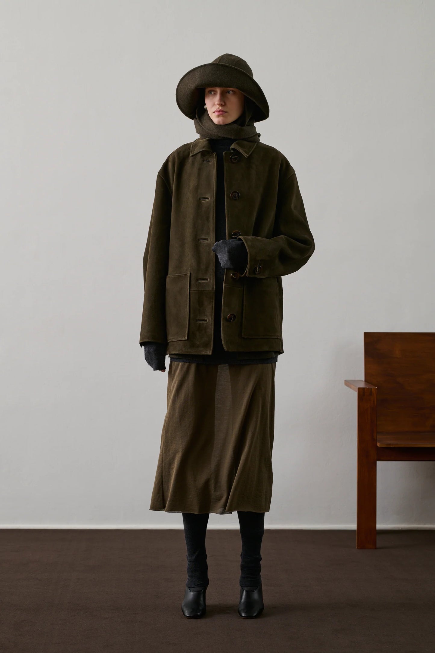 Vincenzo Jacket in Dark Khaki