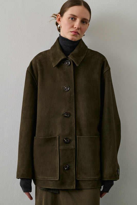 Vincenzo Jacket in Dark Khaki