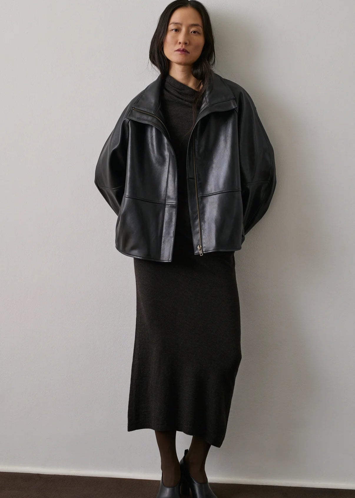 Gamma Leather Jacket in Black