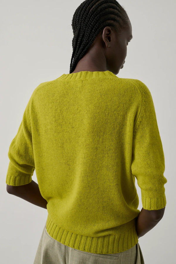 Betina Short-Sleeved Knit Jumper in Absinthe