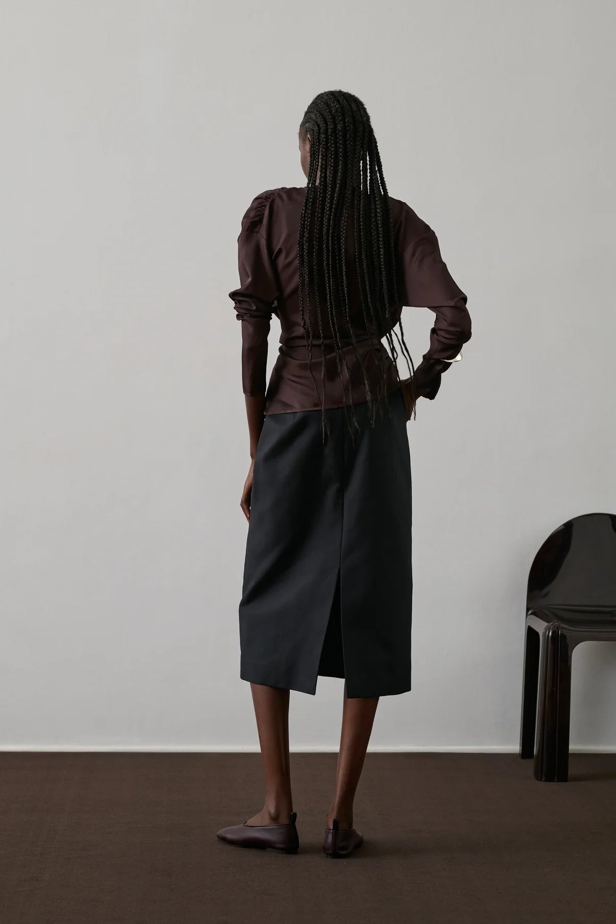 Fresia Silk Top in Prune