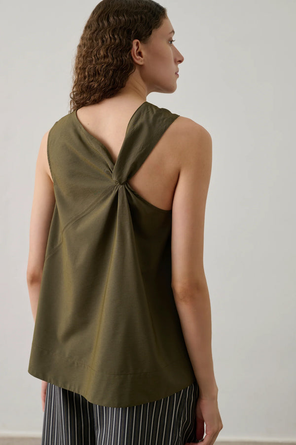 Enora Top in Khaki Green