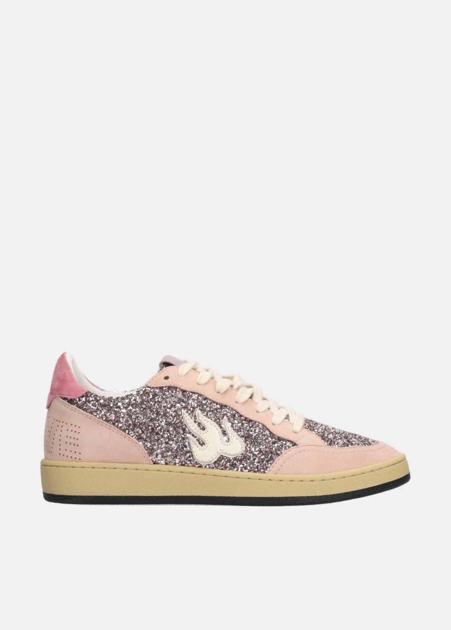 Gamin Sneakers in Glitter Pink