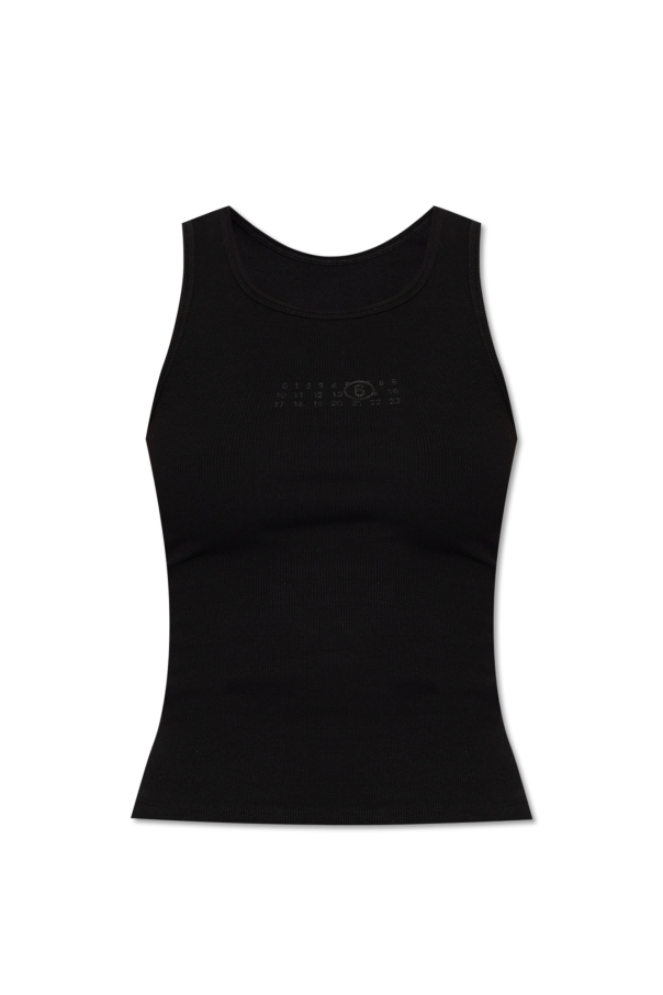 BLACK TANK TOP - MM6