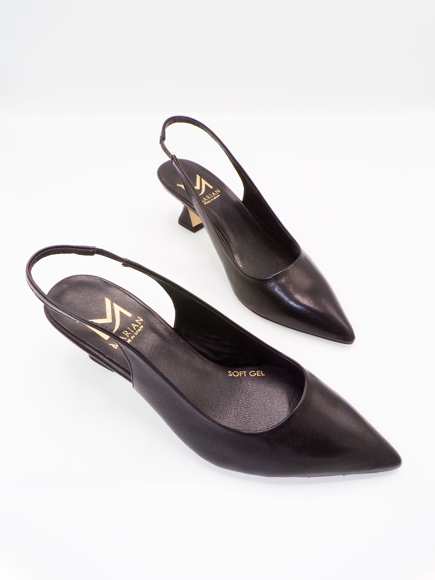MARIAN KITTEN HEEL SLINGBACK-BLACK