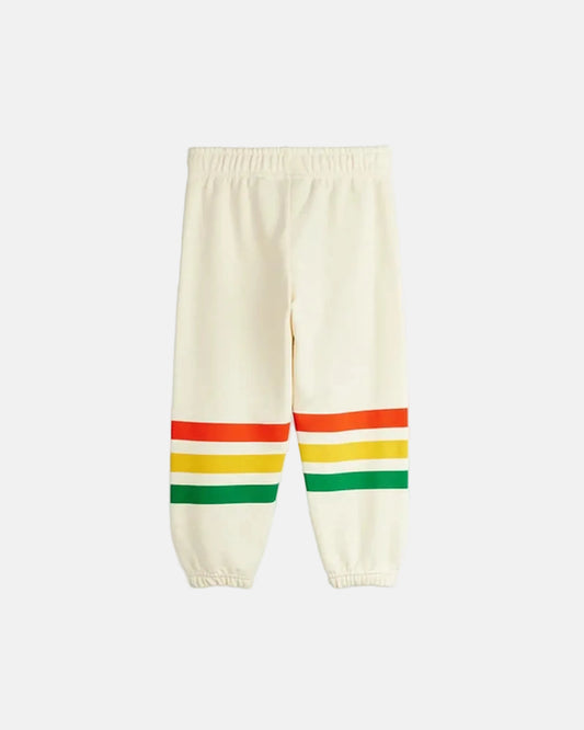 Bear Stripe Sweatpants in Cream