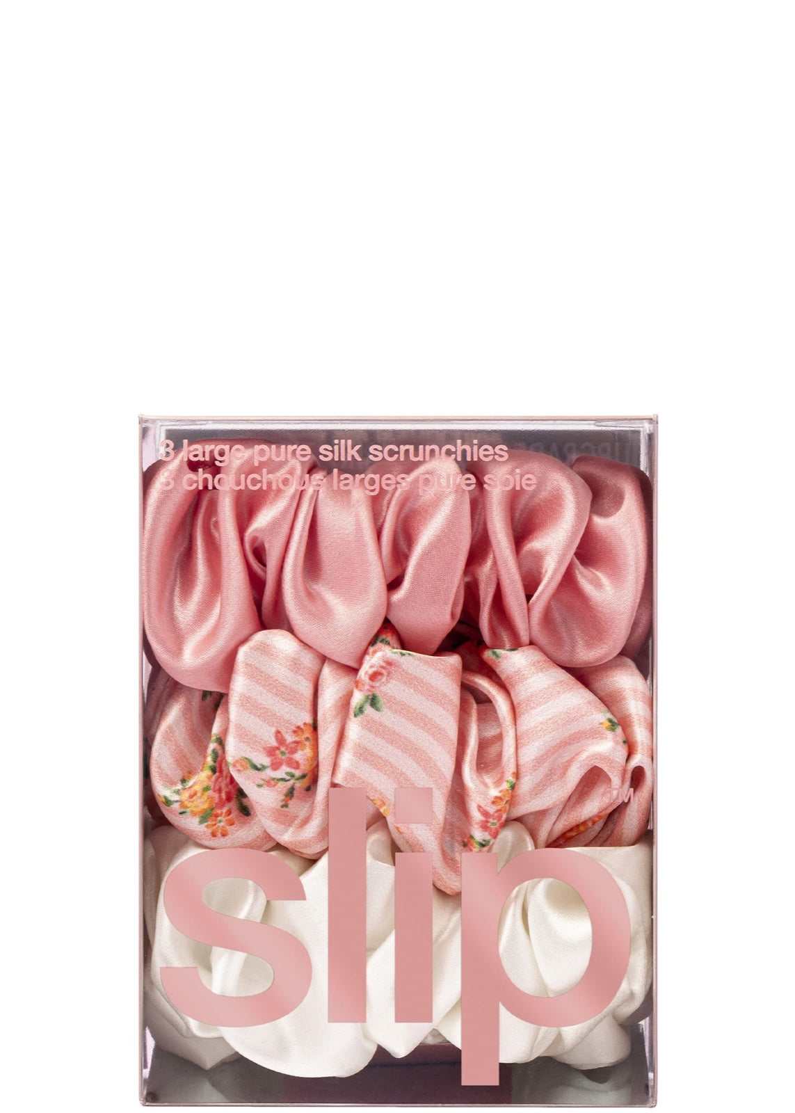 LARGE SCRUNCHIE SET OF 3 PETAL - SLIP