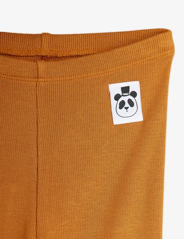 Modal Rib Leggings in Brown