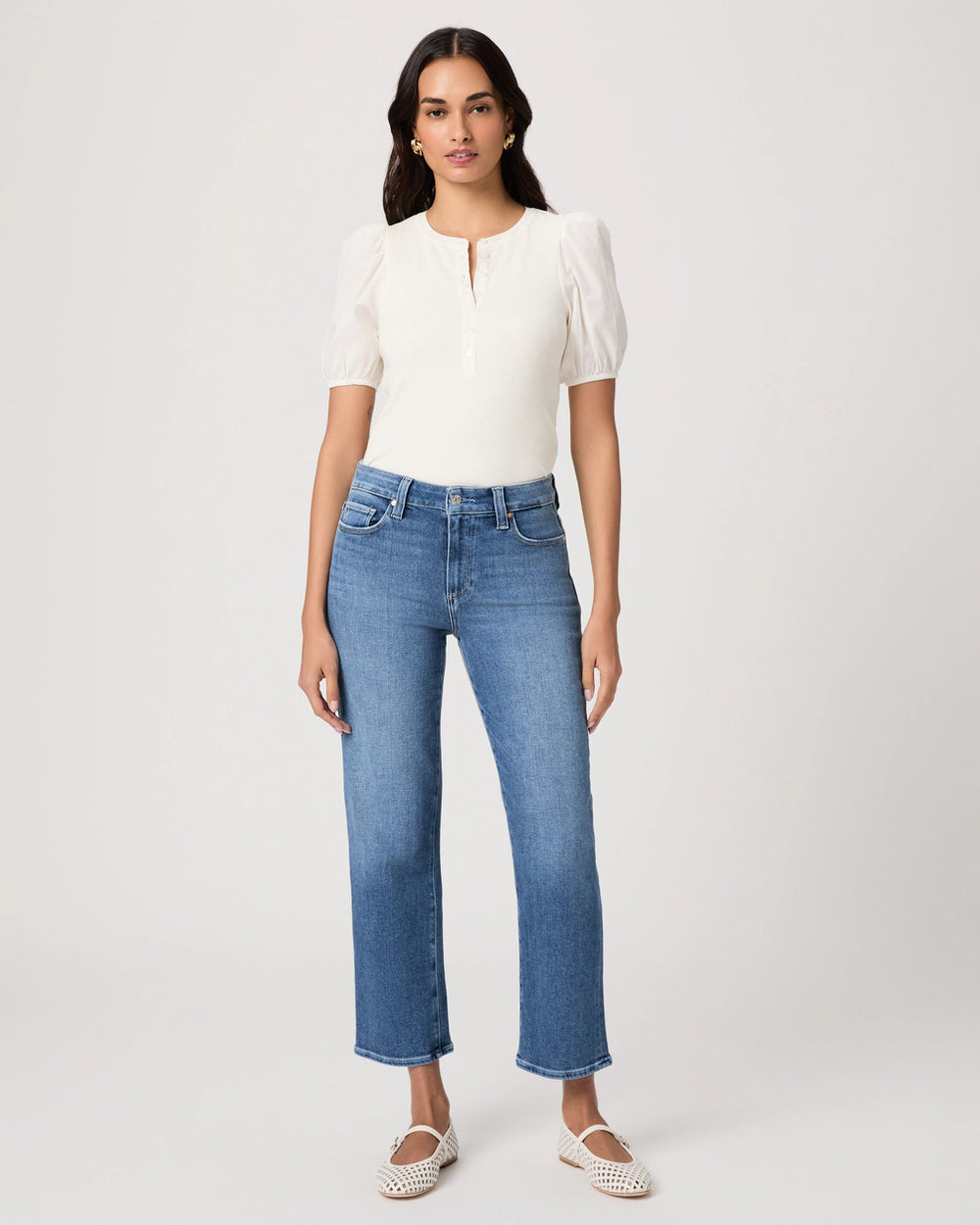 Mason Ankle Straight Jean in Monaco Mist