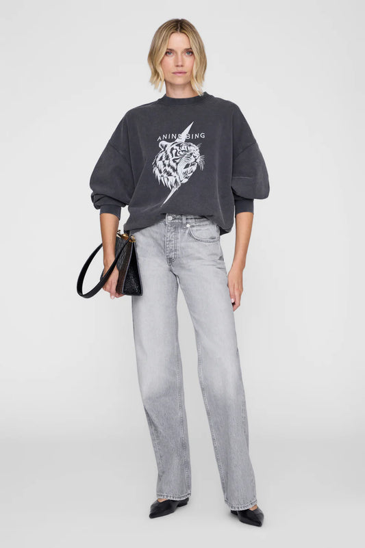 Miles Tiger Sweatshirt in Vintage Black
