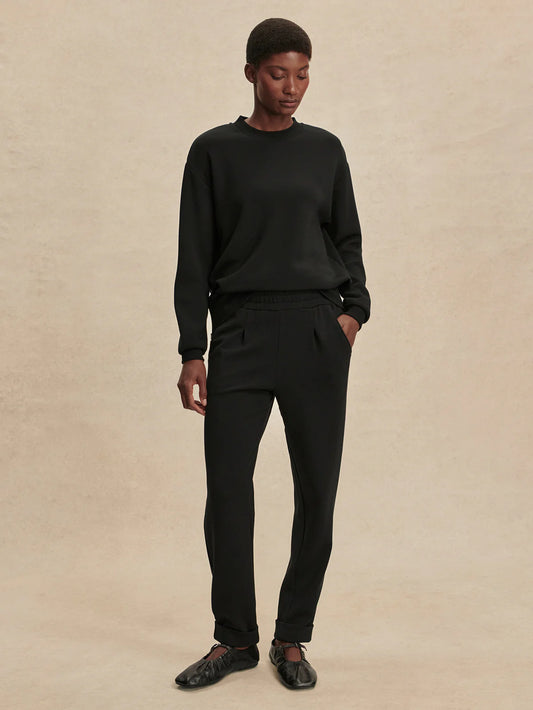 The Rolled Cuff Pant 25" in Black