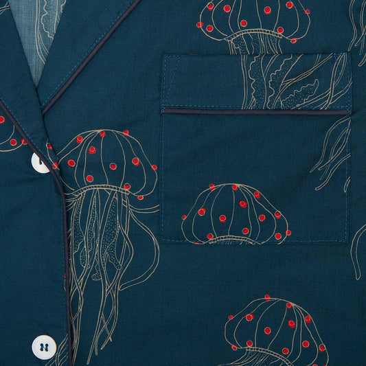 Long Pyjamas Set in Jellyfish Midnight