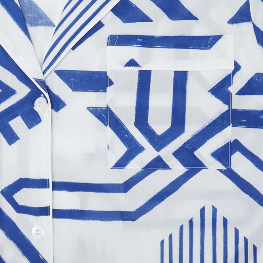 Long Pyjamas Set in Juno Blue