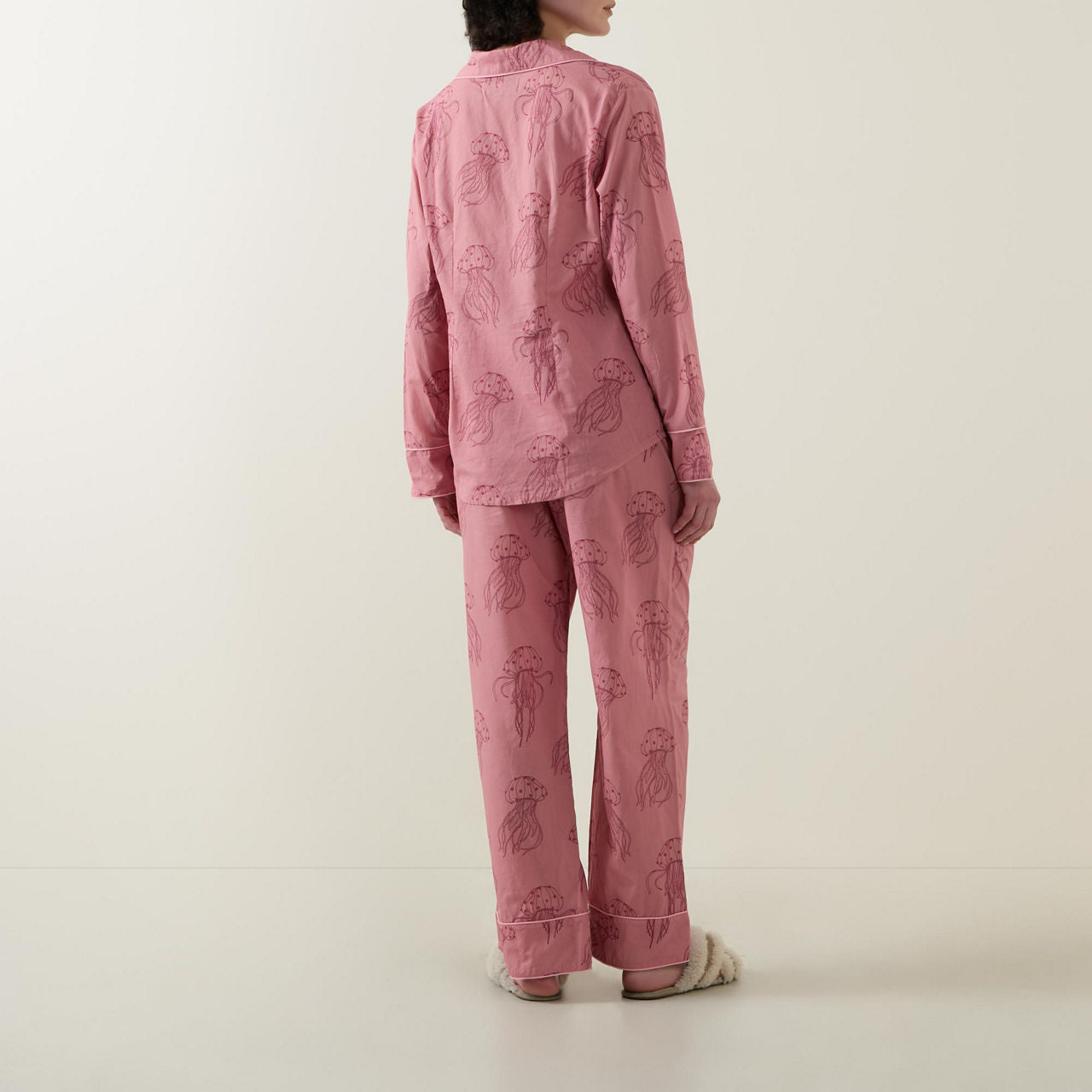 Long Pyjamas Set in Jellyfish Pink