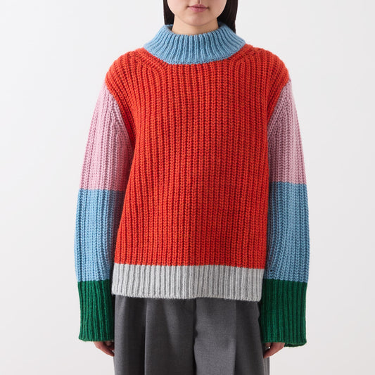 Colour Block Knitted Sweater