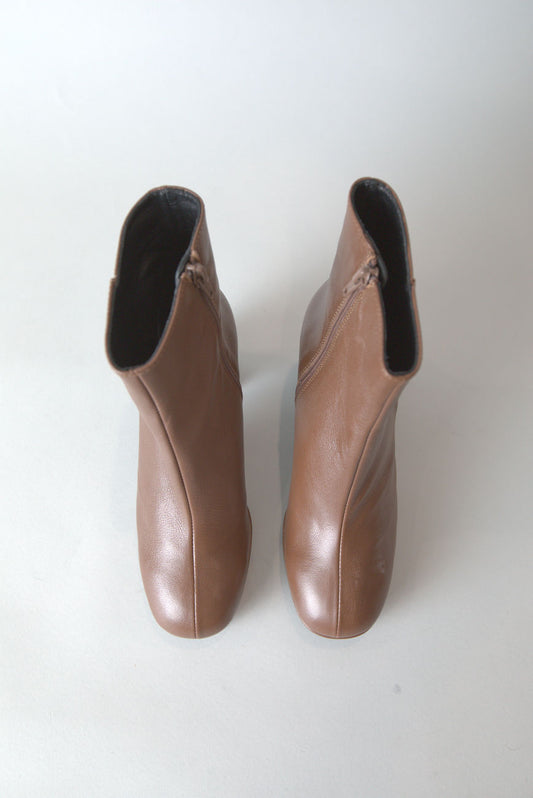 Jody Leather Platform Ankle Boots in Brown