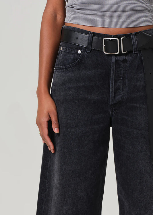 Ayla Raw Hem Crop Jeans in Bronzon