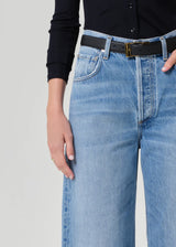 Ayla Raw Hem Crop Jean in Honour