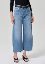 Ayla Raw Hem Crop Jean in Honour