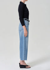 Ayla Raw Hem Crop Jean in Honour