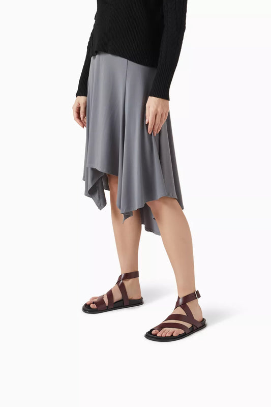 Tide Leather Sandals in Burgundy