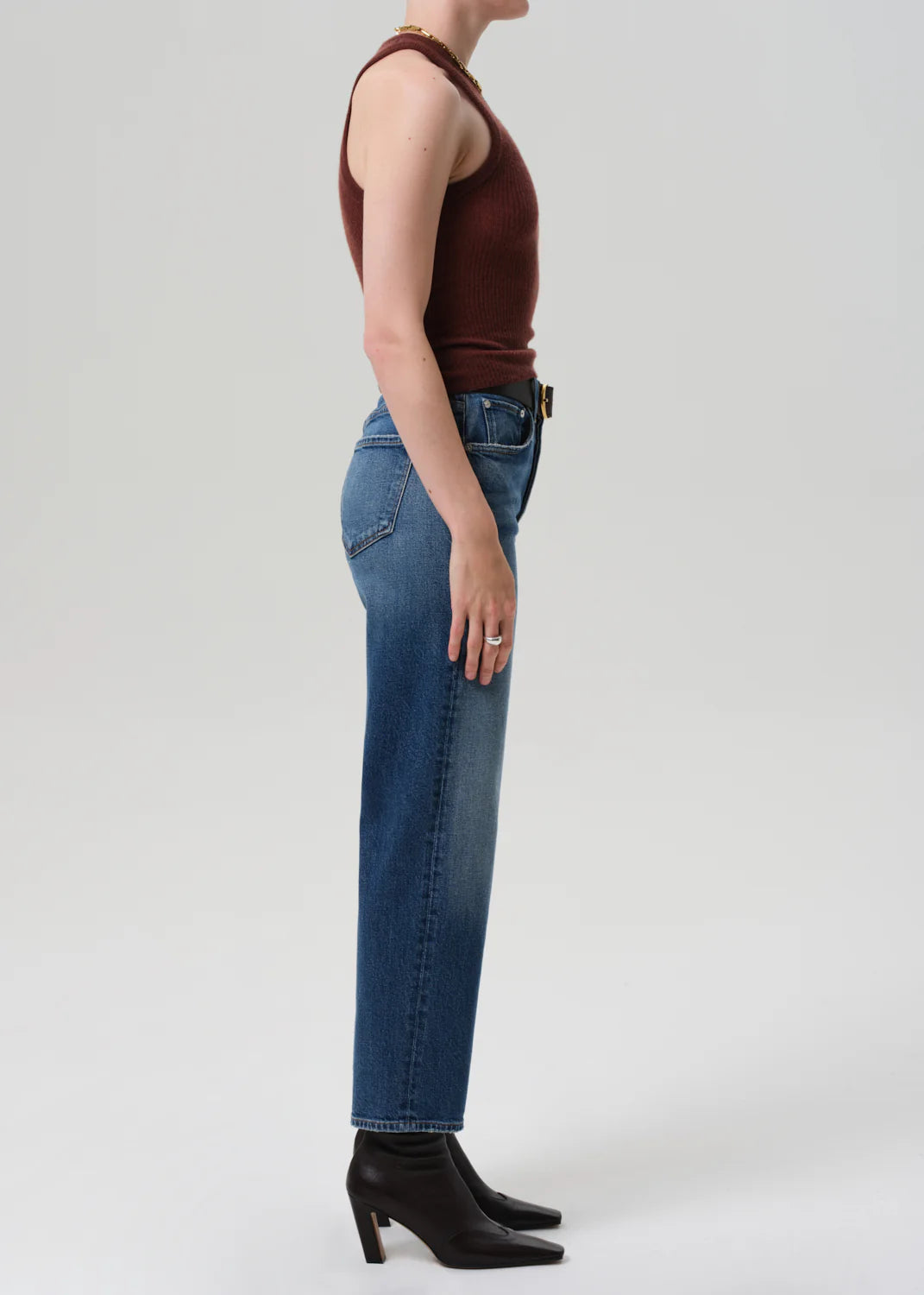 Delfina High Rise Straight Jean in Cici