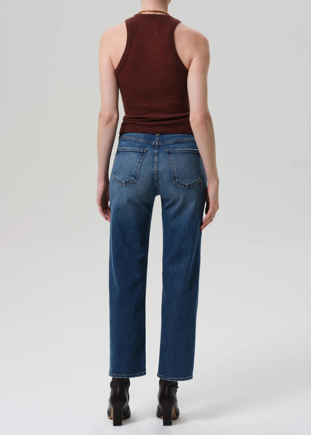 Delfina High Rise Straight Jean in Cici