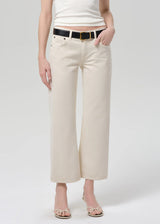 Faye Vintage Straight Jeans in Almond
