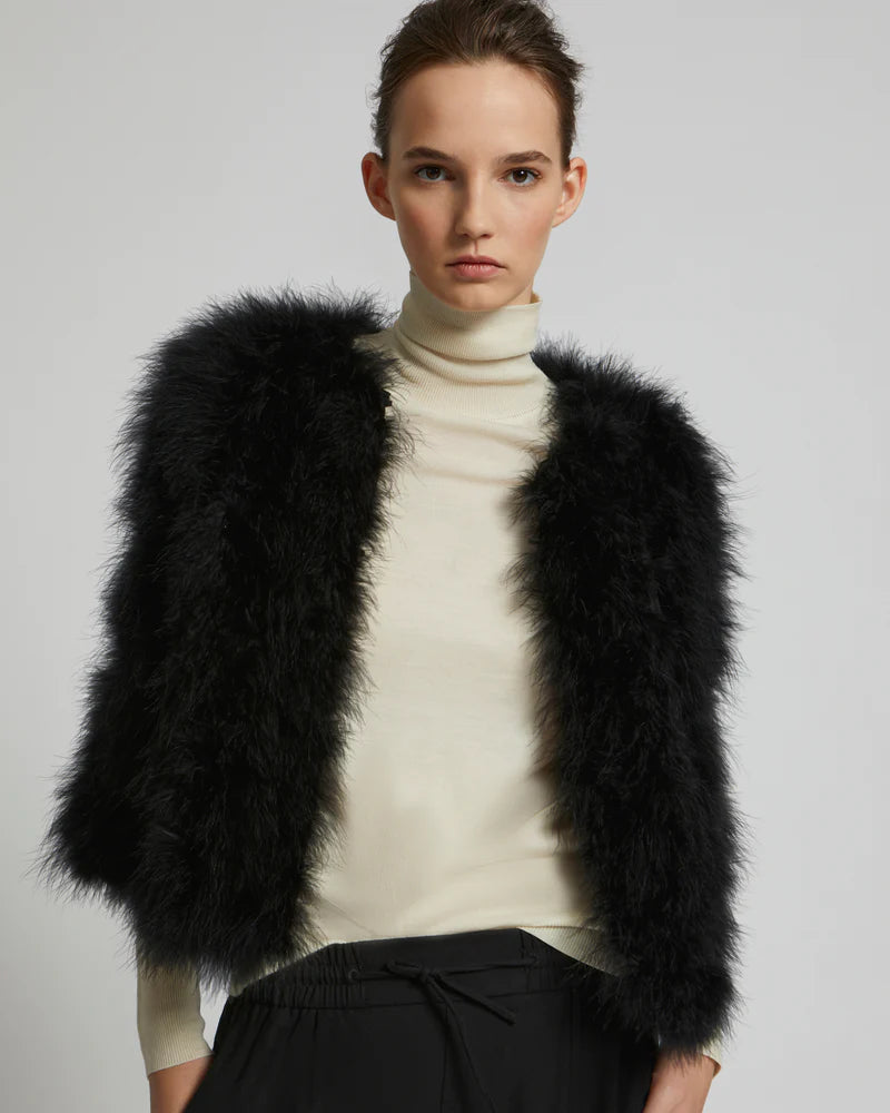 Black Feather Jacket