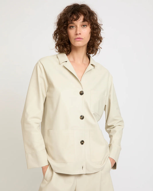 Leather Jacket in White