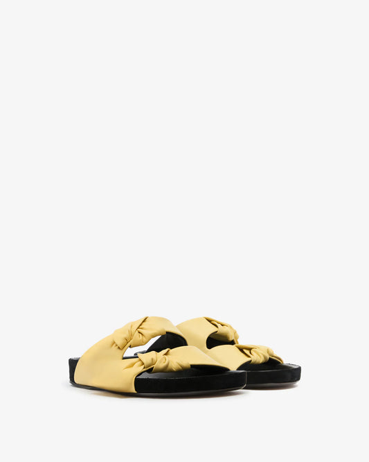 Lennyo Bow Sandals in Butter