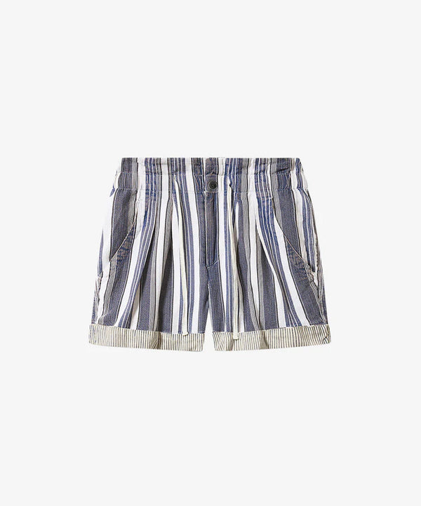Nirma Shorts in Ecru/Blue