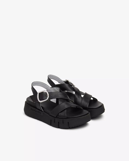 Criss Cross Sandal in Black