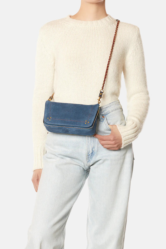 Bobi S Bag in Split Suede Jeans