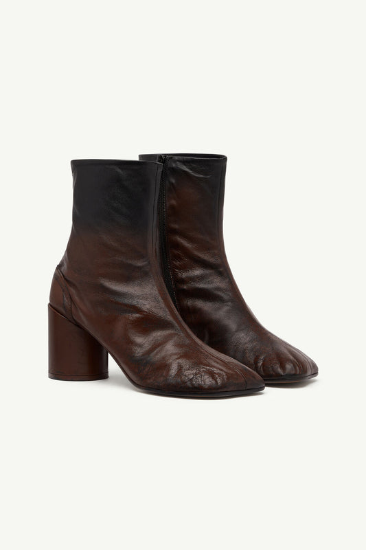 Anatomic Block Heel Boots in Black