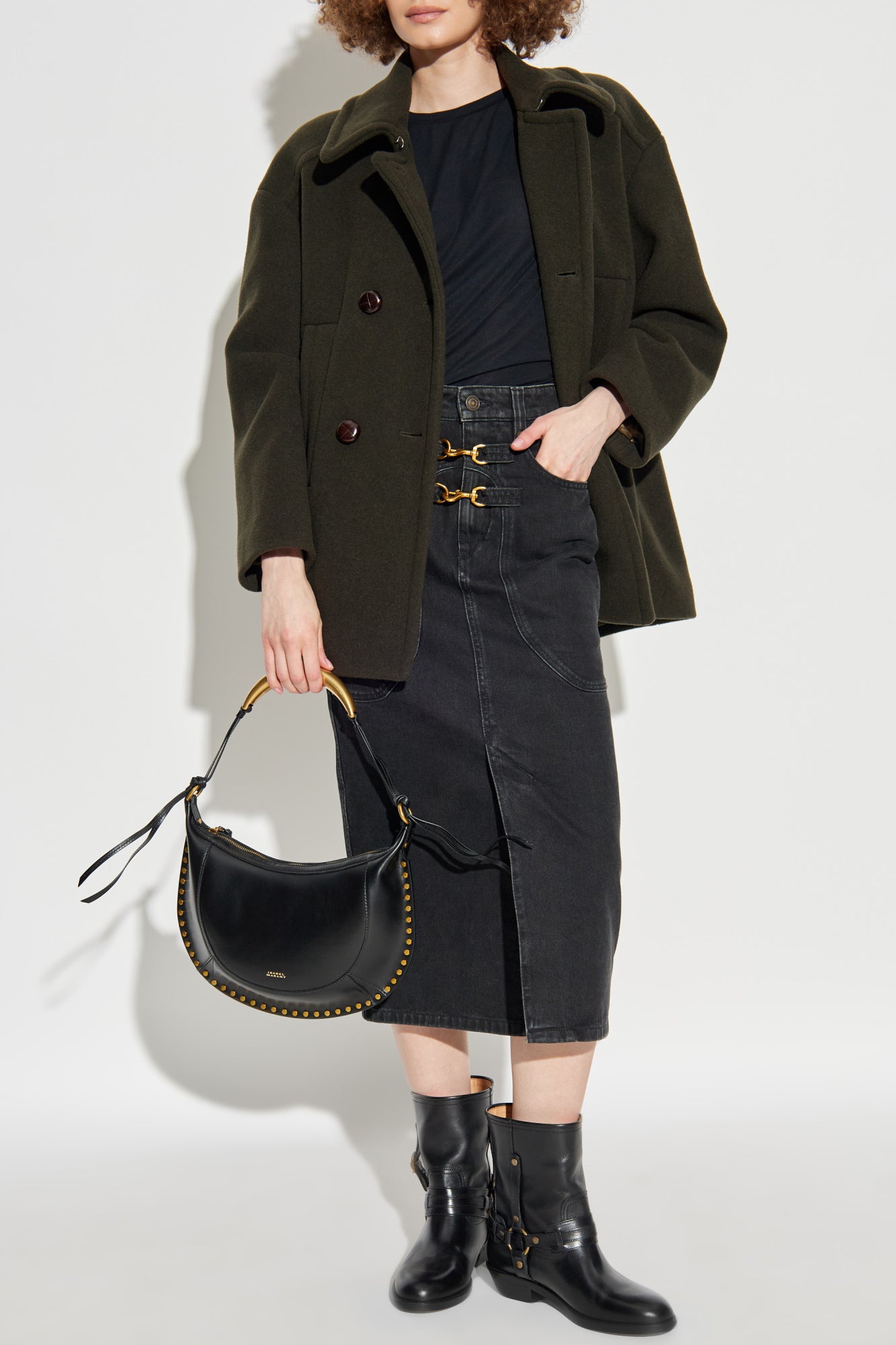 Fiby Coat in Dark Khaki