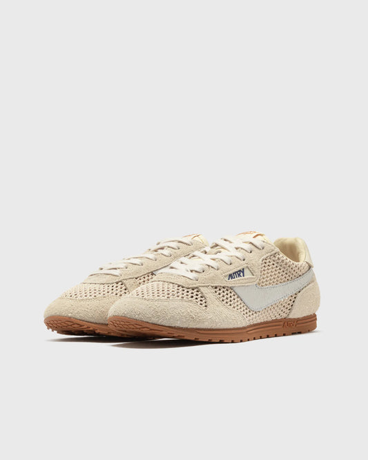 Windspin Sneakers in Suede Leather and Cream Knit