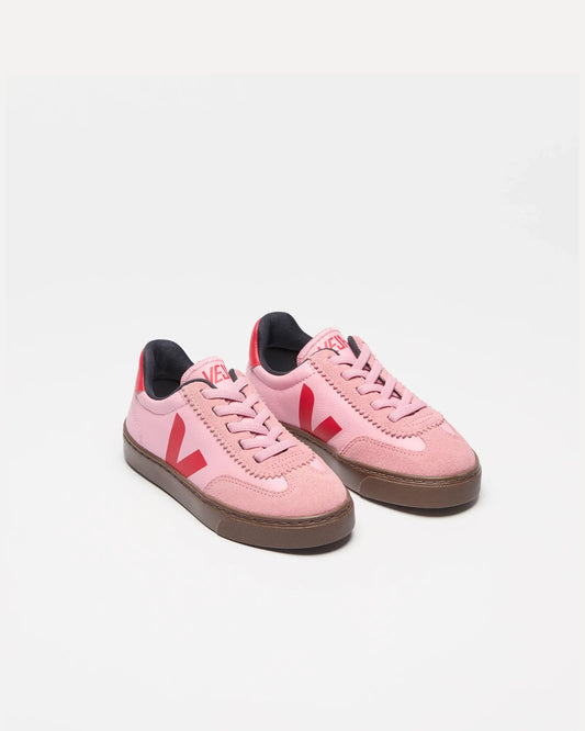 Small Volley Leather Guimauve Pekin Bark Sneakers