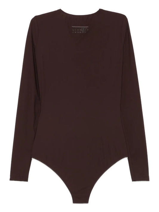 Technical Jersey Bodysuit in Brown