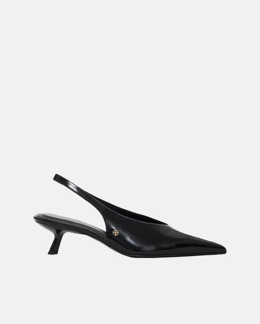 Hilda Slingback Pumps in Patent Black