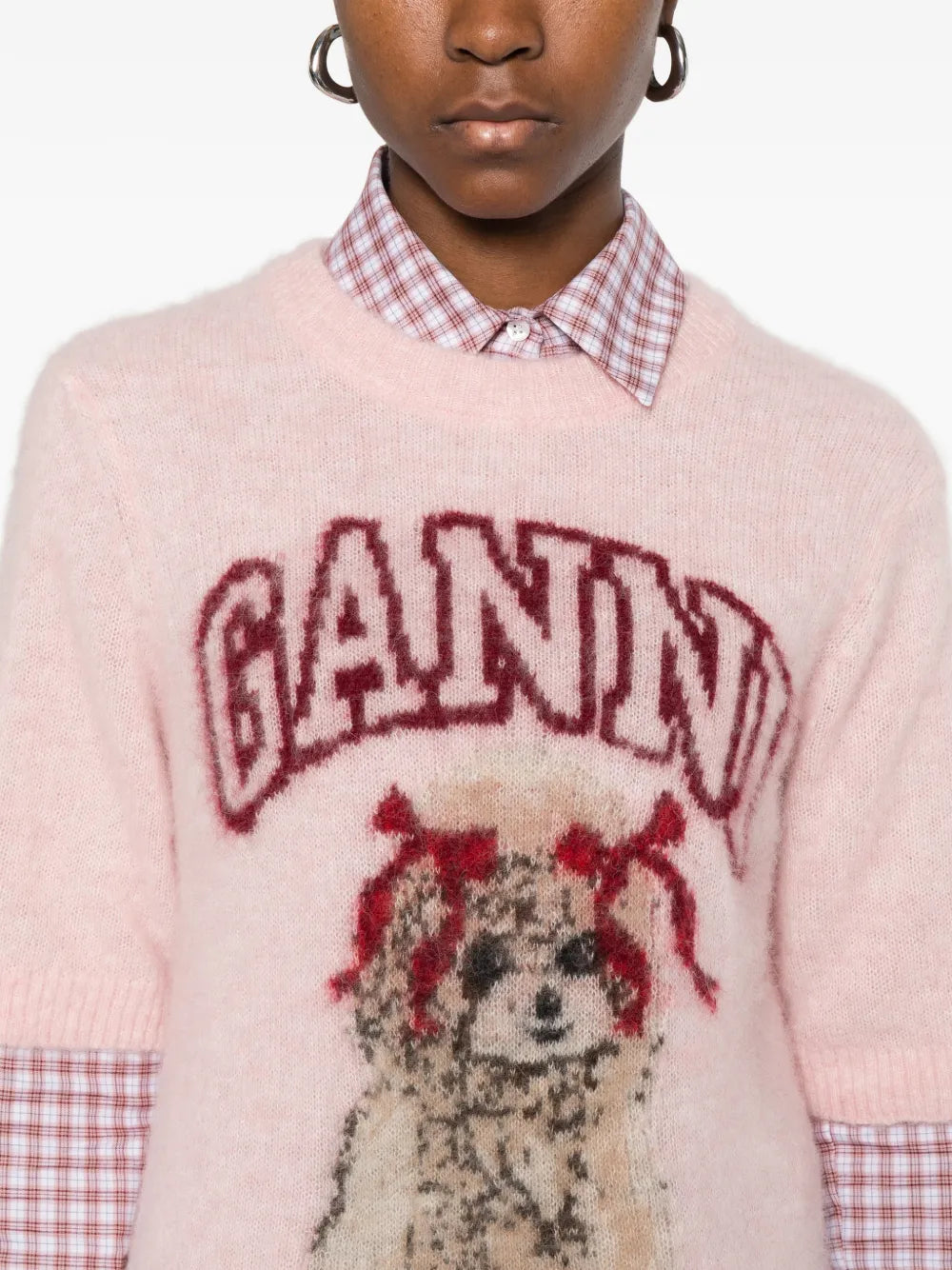 Brushed Alpaca Graphic T-shirt in Chalk Pink