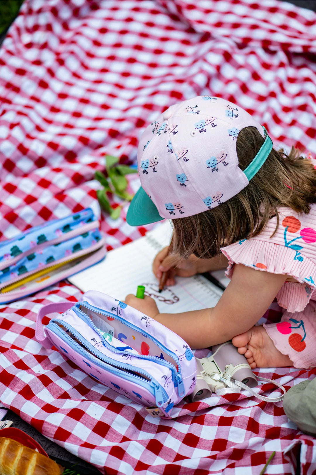 Pencil Case with Dancing Hearts