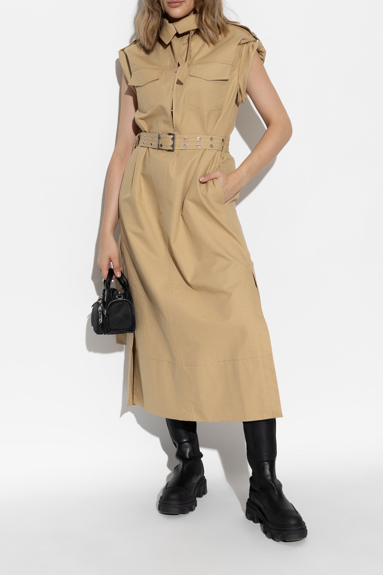 Cleated High Chelsea Boot in Black