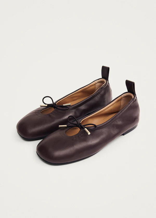 Rosalind Ballet Flats in Brown Leather