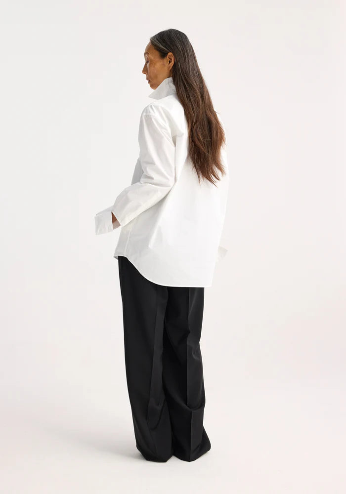 Deconstructed White Cotton Shirt