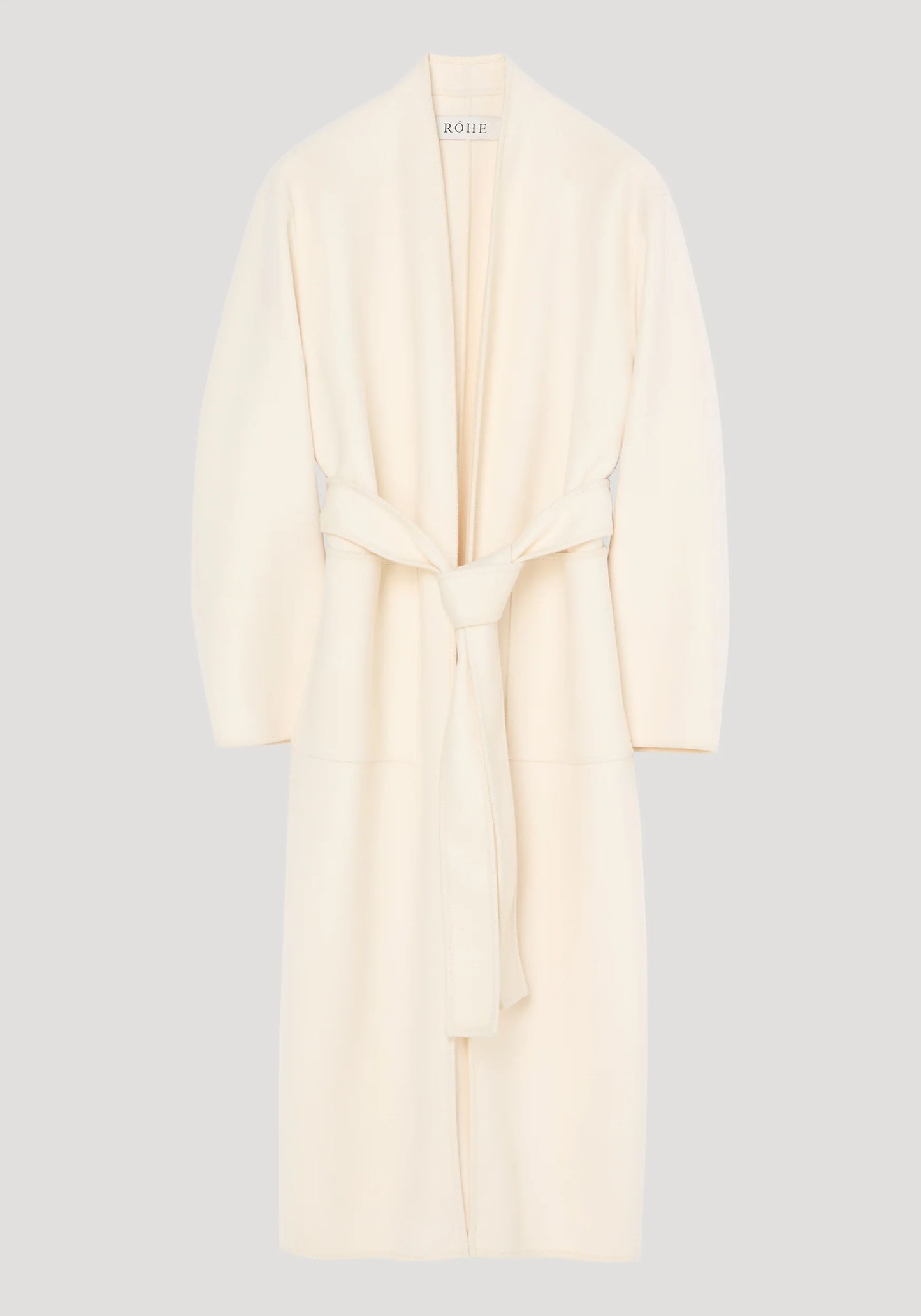 Double Faced Kimono Style Coat in Off White