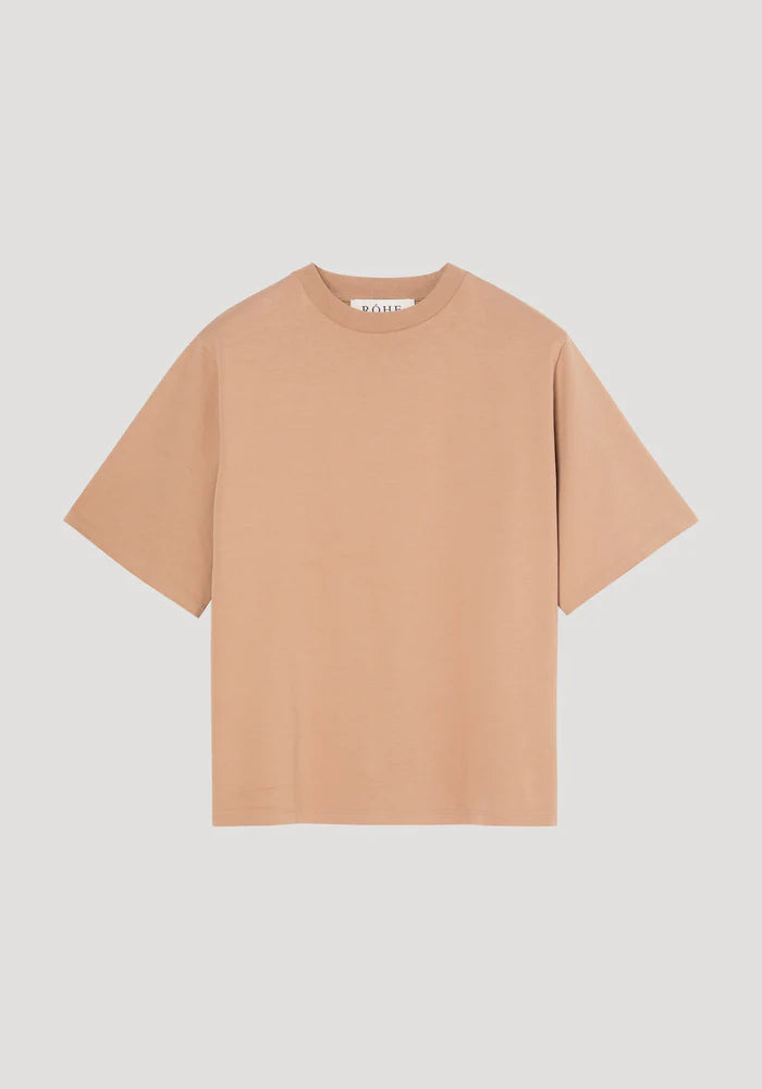 Oversized Cotton T-Shirt in Powder