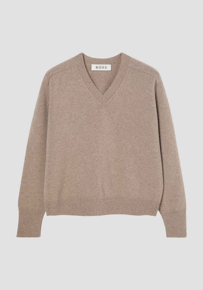 Sleeve Wrap Jumper in Taupe Melange