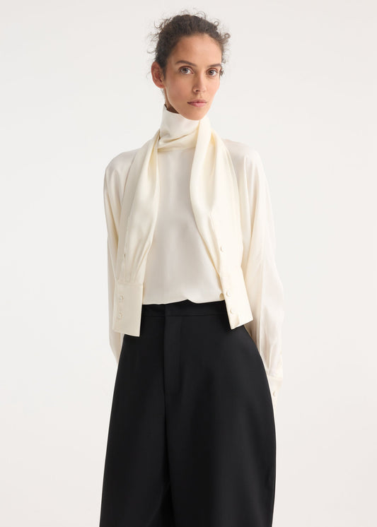 Foulard silk top