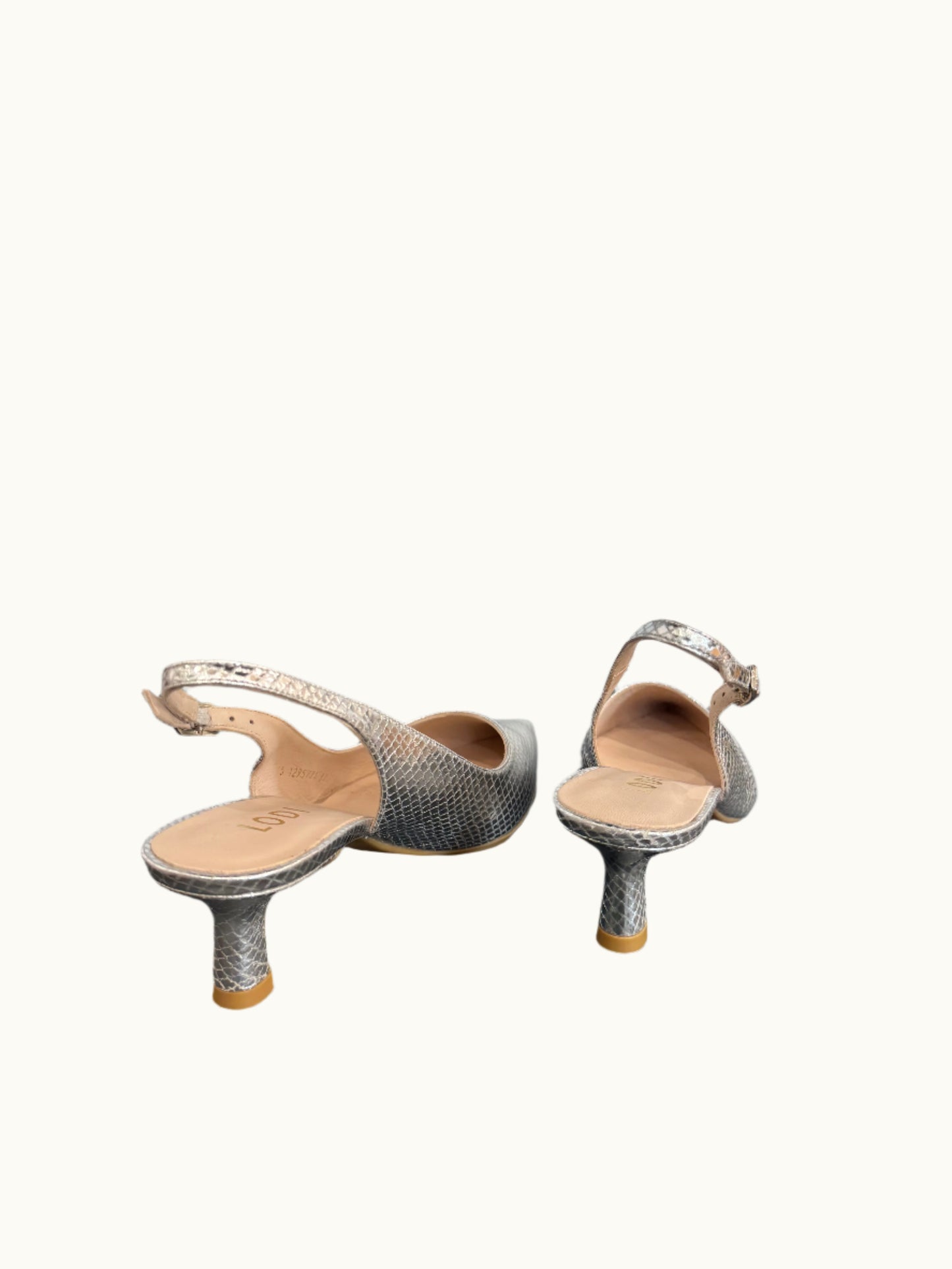 Chetus Kitten Heel in Silver